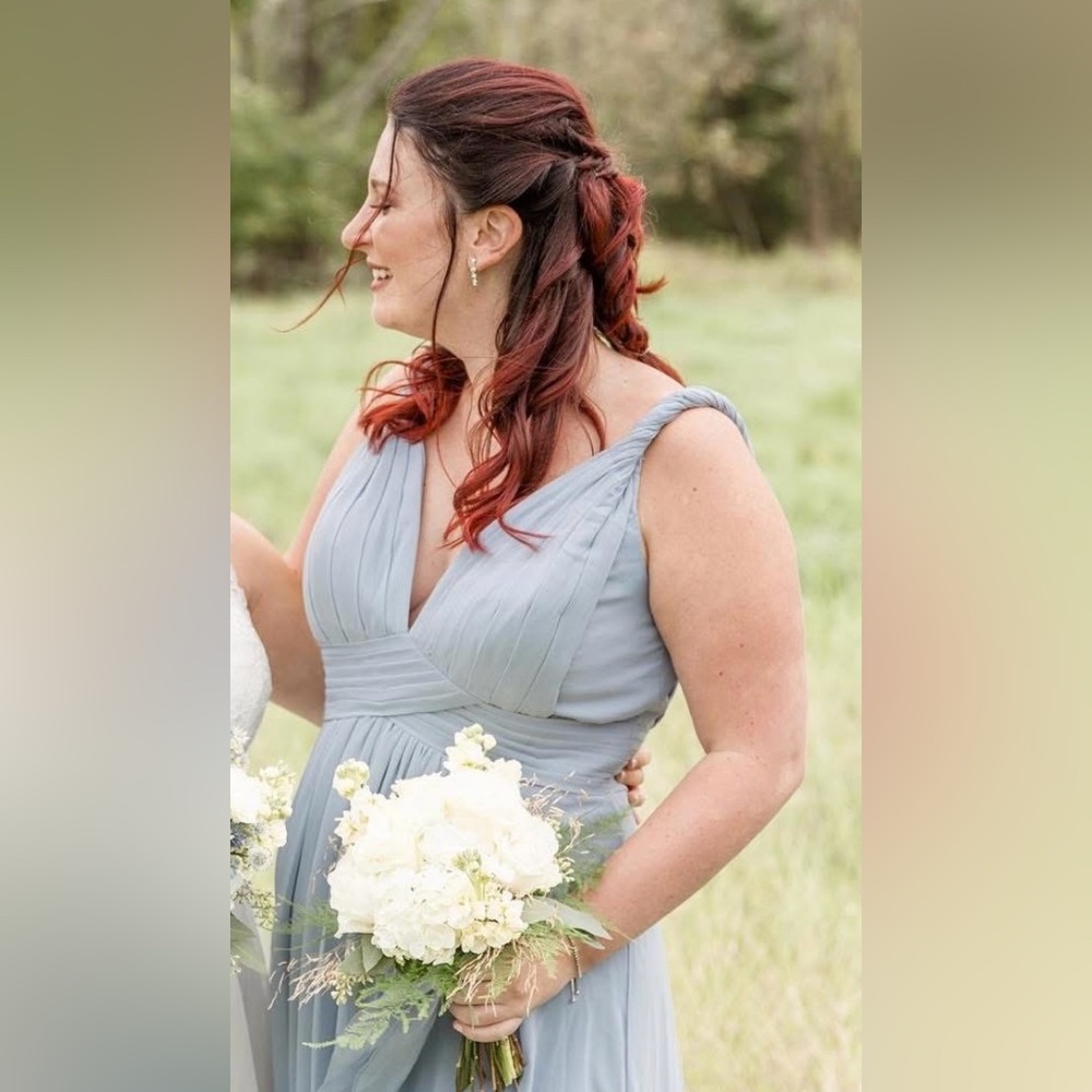 Dusty Blue Azazie Maren Dress
